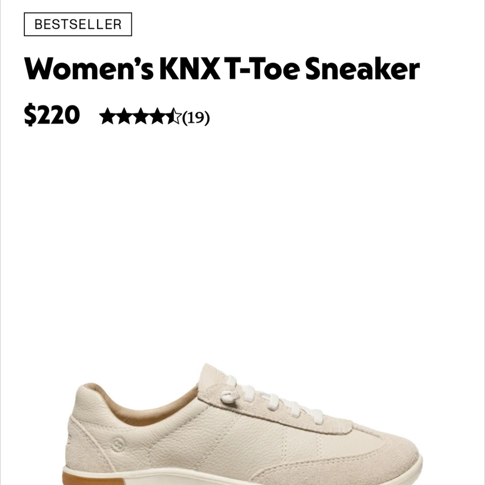 Women’s T-Toe Sneaker in Cream
